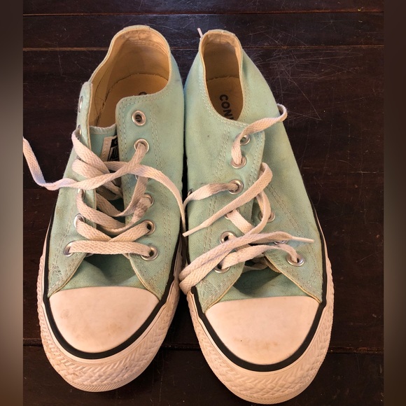 Converse All Star Chuck Taylor Low Top Men 7 Women 9 Sea Foam Green - Picture 4 of 8